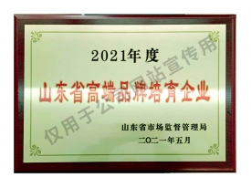 2021-年度山东省-高端品牌培育企业